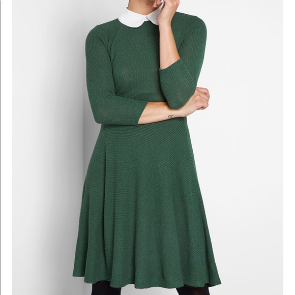 Modcloth Dresses & Skirts - Collared Knit A-line Dress